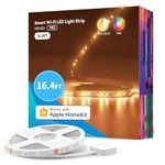 meross Led Strip Light 5M LED Light Strip Compatible with Apple HomeKit Siri Alexa Voice Control and Remote Control, RGBWW Color Changing Led Strips for Home, Bedroom, Gaming Room