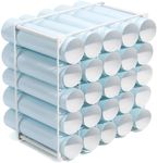 volepet Vinyl Storage Rack 25-Holes Metal Vinyl Roll Holder White Craft Storage Organizer for Craft Room