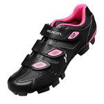 CyclingDeal Mountain Bicycle Bike Men's MTB Cycling Shoes in Black - Compatible with Shimano SPD & CrankBrothers Cleats