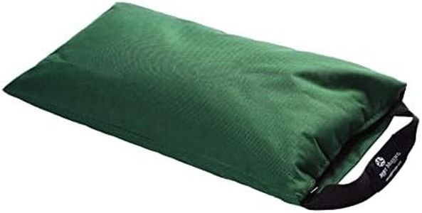 Hugger Mugger Unfilled 10lb Yoga Sandbag - Green - Adds Weight to Your Poses, Zipper Cover, Sturdy Handle, Durable Material, Not Filled with Sand