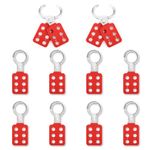 10pcs Lockout Tagout Hasp, Safety Aluminium Insulation Padlock Hasp for Multiple Management, Insulated Lock Hasp with 6 Holes Interlock, 1in Inside Jaw Diameter