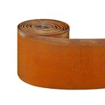 Corten Steel Metal Lawn Edging 10 Metre (33ft), Roll, Pre-Rusted Metal Garden Edging 14 cm High, Easy to install Garden Edge Border, Safety Gloves Included (RUST, 10M)