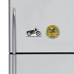 ASHVAH Motor Bike/Motor Cyclelogo, Motor Bike/Motor Cycle, HD Quality, Multipurpose Fridge Magnets Combo Gift for Kids, Magnetic Stickers for Refrigerator, Size 4 inches (Pack of 2)