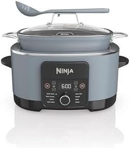 Ninja MC1001 Foodi PossibleCooker PRO 8.5 Quart Multi-Cooker, with 8-in-1 Slow Cooker, Dutch Oven, Steamer, Glass Lid Integrated Spoon, Nonstick, Oven Safe Pot to 500°F, Sea Salt Gray