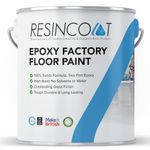 Resincoat High Build Epoxy Factory Floor Paint – Heavy Duty Industrial Two Part Coating for Concrete Floors – Chemical Resistant, Easy Clean & Long Lasting – Made in the UK (Mid Grey, 5kg)