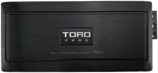 TORO TECH – MRx2, 150w x 2 RMS @ 4 Ohm – 250w x 2 RMS @ 2 Ohm Micro Sized Multi Channel Car Amplifier, Sound Quality Class D Design, Built-in Auto Sensing Turn-On, Full Range or Subwoofer Speaker