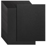 Juvale 100-Pack Black 13 Mil Presentation Binding Covers and Backs, 230g Letter Size Quality Leather Grain Paper for Business Reports, Proposals, Office, School (8.5 x 11 in)