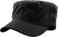 KBETHOS KBK-1464 BLK M Cadet Army Cap Basic Everyday Military Style Hat