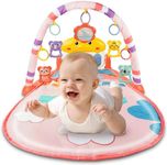 WQU Baby Play Mat, Tummy Time Mat,Kick & Play Piano Gym for Smart Stages Learning,Music and Lights for Sensory Play,Boy & Girl Gifts for Newborn to Toddler (Pink)…