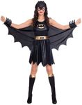 Amscan Ladies Classic Batgirl Warner Bros Superhero Fancy Dress Costume Size: 10-12 (Medium)