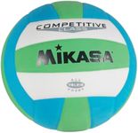 Mikasa Competitive Class Volleyball, Unisex-Adult, Mikasa Competitive Class Volleyball (Green/White/Blue), VSL215GWB, Green/White/Blue, One Size