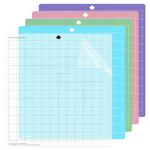 Variety Grip Cutting Mats 5PCS for Cricut Explore One/Air/Air 2/Maker, 12”x12” Standardgrip Lightgrip, Stronggrip Mat, Adhesive Non-Slip Durable Craft Plotter Mat - Replacement Accessories for Cricut