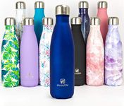 Nuactiv Stainless Steel Insulated Water Bottle, Vacuum Flask BPA Free, 12hrs Hot & 24hrs Cold Drinks, Thermal Metal Sports Bottles 500ml, Leakproof Double Wall Drinking for Kids, Gym, Running, Travel