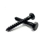 RADSO M8 Hex Head Coach Screws Wood Lag Bolt-Black Passivated-For Wood, Masonry/Brick, Concrete, Shelving, Wall Mounting, Fastening, Installation & other Indoor Projects (8mm x 40mm)-Pack of 10