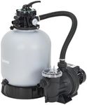 Garvee 19" Sand Filter Pump for Above Ground Pool with Timer, 1.5HP 6075GPH Swimming Pool Pump & Sand Filter System with 7-Way Valve & Strainer Basket, Pool Pumps Above Ground, Grey