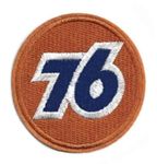 76 Racing Logo Gas Oil Fuel Mechanic Car Classic 3" Iron On Patch for Clothing