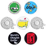 Jecten Golf Ball Markers with Magnetic Hat Clips, Unique Golf Ball Markers for Putting Green for Men Women Golf Training Aids Accessories