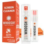 WHOOSH! Screen Cleaner Kit – Best for – Smartphones, iPads, Eyeglasses, e-Readers, LED, LCD & TVs – Includes 100ml+ 30ml Bottles +2 Premium Cloths