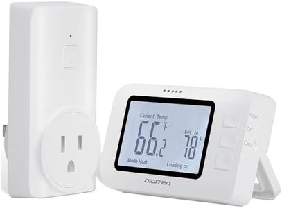 Wireless Thermostat for House, SENSTREE Remote Temperature Controller, Temperature Control Plug, Support Heating/Cooling Mode, for Window A/C, Fan, Space Heater,in Home,Baby Room, Attic, Garage