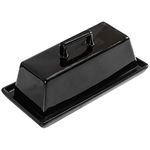 Sizikato Porcelain Butter Dish with Lid, Pure Black-7.5 inch