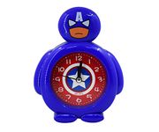 Asera Avenger Theme Table Alarm Clock for Kids, Birthday Gift for Boys & Girls (Captain America)