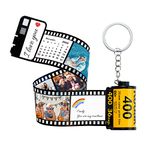 Personalized Keychains with Picture Colorful Custom Camera Film Roll Keychain MultiPhoto Key Rings Photo Reel Album Vintage Retro Unique Custom Gift Birthday Holiday for Lover Dad Mom Kids Friend