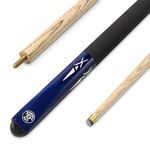 Jonny 8 Ball Blue Torpedo 48 Inch 2 Piece Centre Joint Junior Kids Snooker Pool Cue 9.5mm Tip