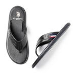 U.S. POLO ASSN. Men HENDRIK Black Slippers-(UK7)(US8)(2FD24409Z01)