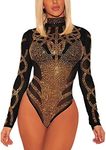 MAYFASEY Women Sexy Rhinestone Mesh