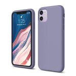 elago Compatible with iPhone 11 Case, Liquid Silicone Case, Full Body Protective Cover, Anti-Scratch Soft Microfiber Lining, 6.1 inch (Lavender Grey)