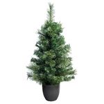 Christmas Tree World | 4ft Artificial Unlit Majestic Dew Pine | Natural and Realistic Look with Bushy and Luxury Quality PVC Tips | Easy to Assemble and Take Down | 60cm Diameter | Potted | Outdoor