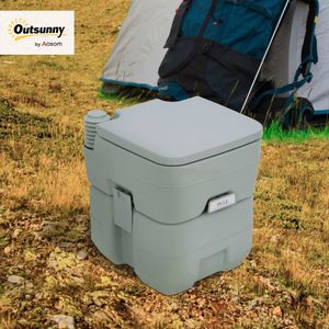 Outsunny 20L Portable Camping Toilet – Outdoor Travel Commode