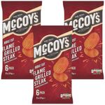 Crisps Bundle With McCoy's Flame Grilled Steak Multipack Crisps 6x25g (3 Pack)