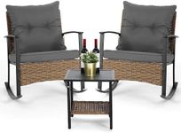 HOMEFUN Outdoor Rocking Chair Set w