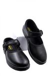 Lee Gold Black Ballerina School Shoes for Girls | Comfy Buckle Adjustable Uniform Shoes | Durable & Lightweight Ankle Ballerina Shoes