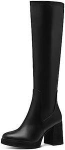 MARCO TOZZI Stivali Alti Donna con Tacco al Ginocchio Eleganti, Black, 40 EU