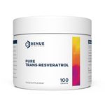 Renue By Science Pure Trans Resveratrol Powder - 100 Grams, 200 Day Supply - Supports Longevity, DNA Repair, Cellular Function, and Healthy Metabolism - Research Backed and Third-Party Tested