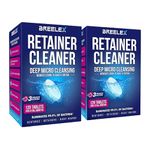 BREELEX Denture Cleaning Tablets - Retainer Cleaner Tablets for Aligner, Mouth & Night Guard - FSA HSA Approved Products - Dental Cleanser Tablets- 2 Packs (240 Tablets Total) - 8 Months Supply