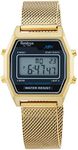 Armitron Sport Retro Digital Chronograph Mesh Bracelet Watch, 40/8485, Gold, Chronograph,Digital