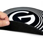 GrooveWasher Big 'G' Record Cleaning Mat – Professional Work Mat for Cleaning Vinyl Records, Lg 16” Dia., Thick Double Layered Microfiber, Single Mat