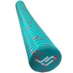 IMMERSA Jumbo Swimming Pool Noodles, Premium Soft Foam Noodles for Swimming and Floating, Lake Floats, Pool Floats for Adults and Kids.(Teal Flamingo)