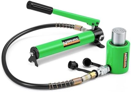 Newhai Hydraulic Porta Power Kit 20 ton Hydraulic Ram Jack + cp-180 Hand Pump Hydraulic Lifting Cylinder Tool Retract Automatically for Industrial Factory DIY Use