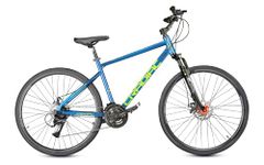 Cradiac Gunner PRO MAX 21 Speed 6061 Alloy Hybrid Cycle 21 Geared Bicycle for Men with Zoom Lockout Suspension & Dual Disc Brake Hybrid Bike | for 15+ Years, Unisex, Frame Size : 18.5 Inch, Teal Blue