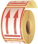 Label Planet® 500 “UP ARROWS” Packaging Labels (1 Roll), Large Printed Stickers for Mailing Parcels. “Keep Upwards Sign/Symbol”. 70x120mm Sticky Easy Peel Postage Shipping Warning, PL01