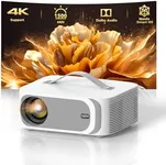 [AI Movin System & 1200 ANSI] Projector-4K with WiFi 6 and Bluetooth, 30W DoIby Audio Netflix-Licensed Projector, One-touch Focus Portable 1080P Outdoor-Projector, Lisowod Smart Proyector with HDR10+