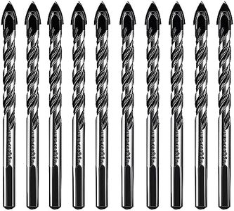 Mgtgbao 6MM Masonry Drill Bits, 10PC 1/4” Concrete Drill Bit Set for Tile,Brick, Plastic and Wood,Tungsten Carbide Tip Best for Wall Mirror and Ceramic Tile. …