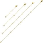 AIEX Necklace Extender, Necklace Extenders Gold Stainless Steel Gold Chain Gold Necklace Extender Extension Chains for Jewelry Gold Necklace Bracelet Anklet (2 4 6 8 Inches, 4pcs)