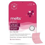 Wellbeing Nutrition Melts Vital Iron | Plant Based Iron and folic acid supplement, Beetroot, Vitamin C and Folate for Improved Hemoglobin, Oxygen binding capacity & Blood Building (30 Oral Strips)