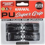 Karakal PU Supergrip Replacement Racquet Grip - tennis/badminton/squash 2 x Grip (Black)