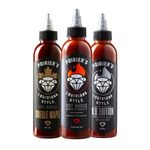 Poirier's Louisiana Style HOT SAUCE TRIO by Dustin Poirier and Heartbeat Hot Sauce Co. (1 x Original, 1 x K.O. Edition, 1 x Creole Maple)